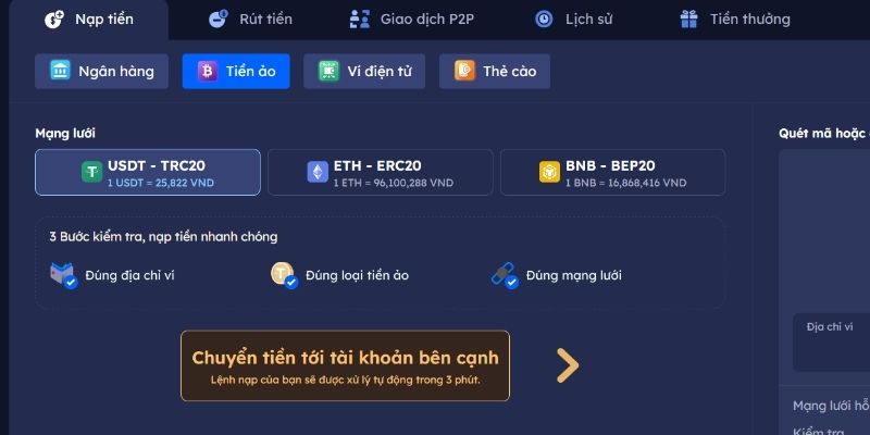 Những lưu ý cần nắm khi nạp tiền da88